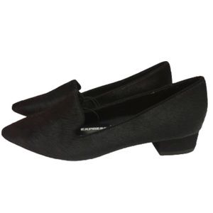 Express Calf Hair Pointed Toe Flats 8